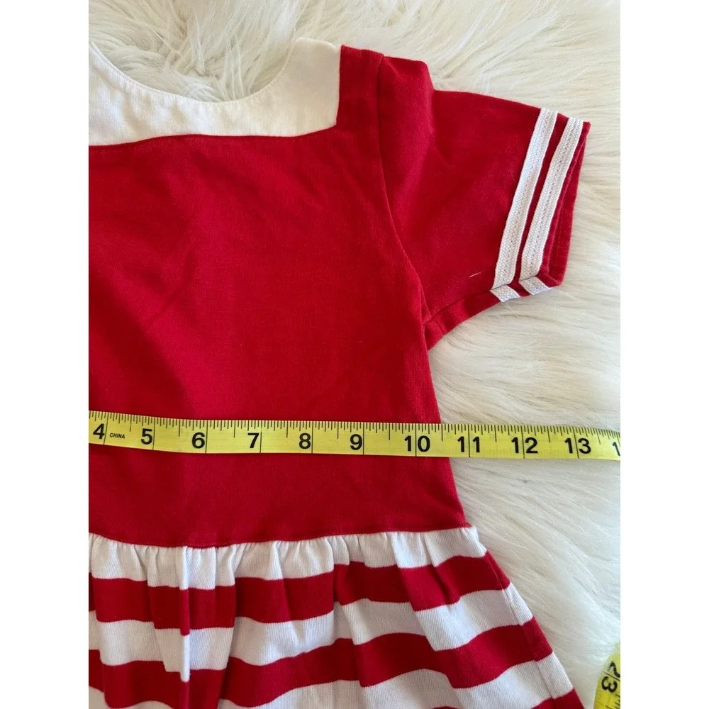 Vintage in design sailor striped red white dress‎ size 2 fit